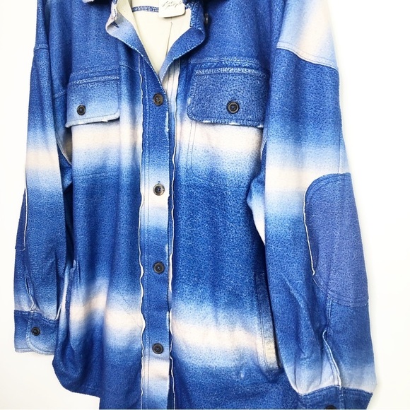 FREE People blue printed, Ruby Shacket. - Picture 5 of 12